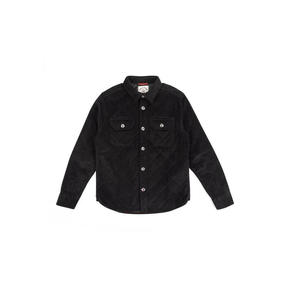 NEW IRON & RESIN men's keystone corduroy shirt in black
